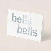 銀箔25周年ベルおめでとう 箔カード (正面)