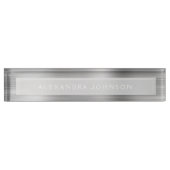 銀箔 |ラグジュアリープロフェッショナル モダン デスクネームプレート (正面)