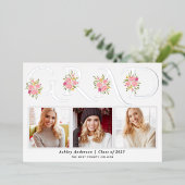 銀箔GRAD写真卒業発表 箔招待状 (立ち正面)