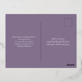 銀箔RSVP結婚式招待状応答カード 箔招待状ポストカード (裏面)