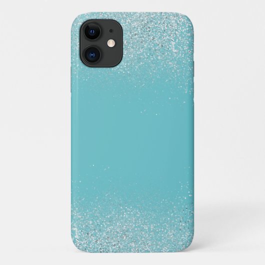 銀粉とターコイズの電話ケース Case-Mate iPhoneケース (裏面)