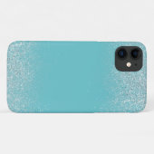 銀粉とターコイズの電話ケース Case-Mate iPhoneケース (裏面(横))