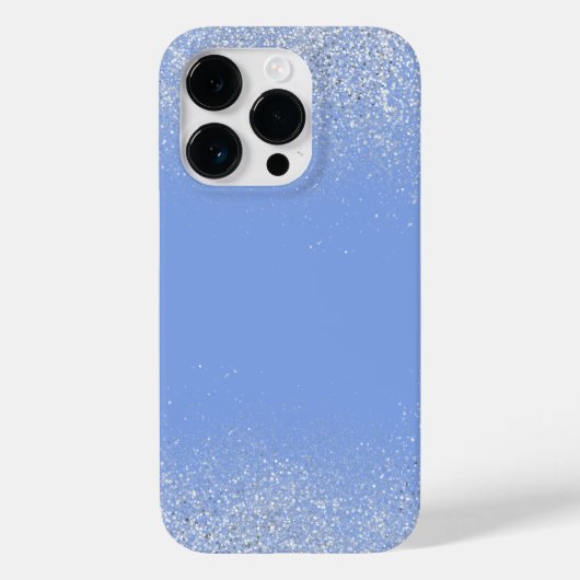 銀粉と青い電話ケース Case-Mate iPhoneケース (裏面)