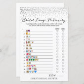銀紙吹雪ブライダルシャワーゲーム印刷 (正面/裏面)