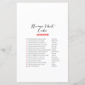 銀紙吹雪ブライダルシャワーゲーム印刷 (裏面)