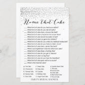 銀紙吹雪ブライダルシャワーゲーム印刷 (正面/裏面)