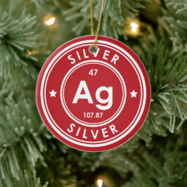 銀素子赤色セラミックオーナメント セラミックオーナメント