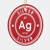 銀素子赤色セラミックオーナメント セラミックオーナメント (左)