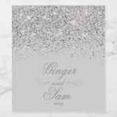 銀素晴らしグリッター ワインラベル (シングルラベル)