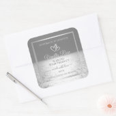 銀素晴らし灰色海製品パッケージラベル スクエアシール (封筒)