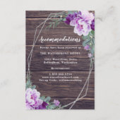 銀素朴と紫のフローラの結婚詳細Enc エンクロージャーカード (正面)