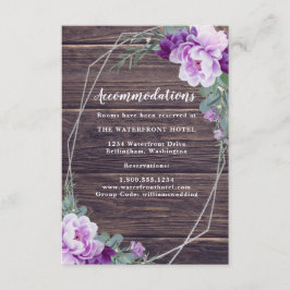 銀素朴と紫のフローラの結婚詳細Enc エンクロージャーカード