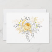 銀素朴と金ゴールドのフローラ卒業写真 案内状 (裏面)