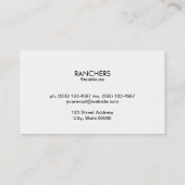 銀素朴の裏地を使用した木材および黒 名刺 (裏面)