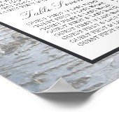 銀素朴樺の木の結婚座席表 ポスター (角)