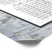 銀素朴樺の木の結婚座席表 ポスター (角)