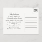 銀素朴樺の木ツリーベビーシャワー招待状 インビテーションポストカード (裏面)