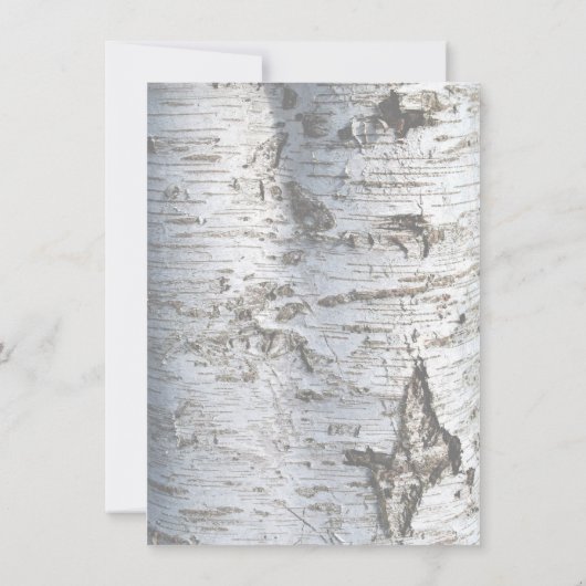 銀素朴樺の木ツリー赤ちゃんシャワービンゴ 招待状 (裏面)