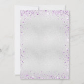 銀紫色の蝶のエレガントな結婚式 招待状 (裏面)