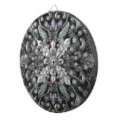 銀紫色の装飾ダーツボード ダーツボード (正面右)