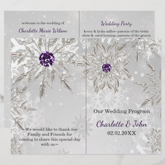 銀紫雪の冬の結婚式 (正面/裏面)