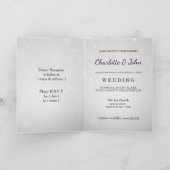 銀紫雪の冬の結婚式 招待状 (内部)