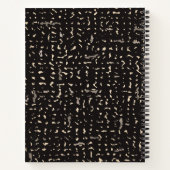 銀組成パーソナライズされた手帳 ノートブック (裏面)