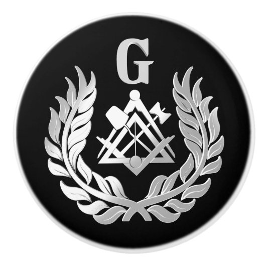 銀組積記号 セラミックノブ (正面)