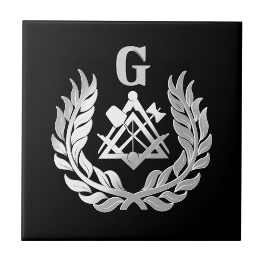 銀組積記号 タイル (正面)