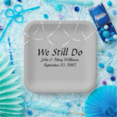 銀結婚の記念日 ペーパープレート (パーティー)