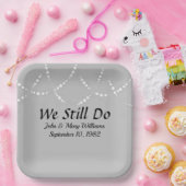 銀結婚の記念日 ペーパープレート (パーティー)