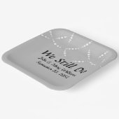 銀結婚の記念日 ペーパープレート (傾斜あり)