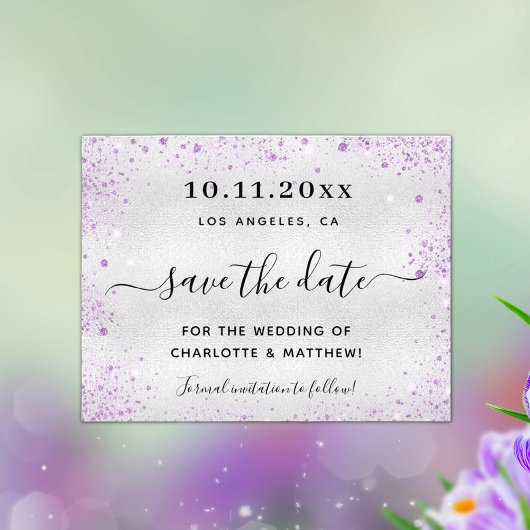 銀結婚パープルグリッター予算は期限を守る チラシ