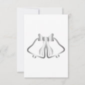 銀結婚式招待状ベル及びリボン 招待状 (裏面)