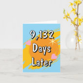 銀結婚日25周年結婚 カード (黄色い花)