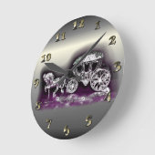 銀結婚監督の記念日 ラウンド壁時計 (傾斜)