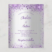 銀結婚紫の予算の招待 チラシ (正面)