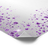 銀結婚紫の輝きは歓迎する ポスター (角)