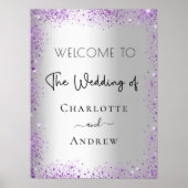 銀結婚紫の輝きは歓迎する ポスター (正面)