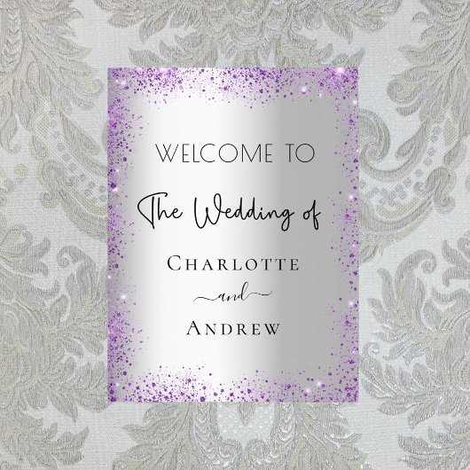 銀結婚紫の輝きは歓迎する ポスター