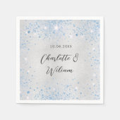 銀結婚色の輝き スタンダードカクテルナプキン (正面)