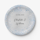 銀結婚色の輝き ペーパープレート (正面)