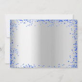 銀結婚色王室のエレガント セーブザデート (裏面)