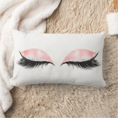 銀結晶グリッターピンクブラックメイクアップまぶし ランバークッション (ブランケット)