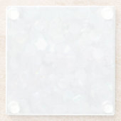 銀結晶プリントのガラス正方形コースター ガラスコースター (裏面)