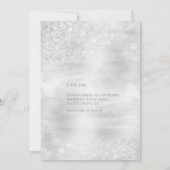 銀結晶リッエレガントジきらめく結婚ズ 招待状 (裏面)