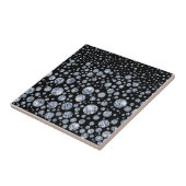 銀結晶金属ブラック タイル (側面)