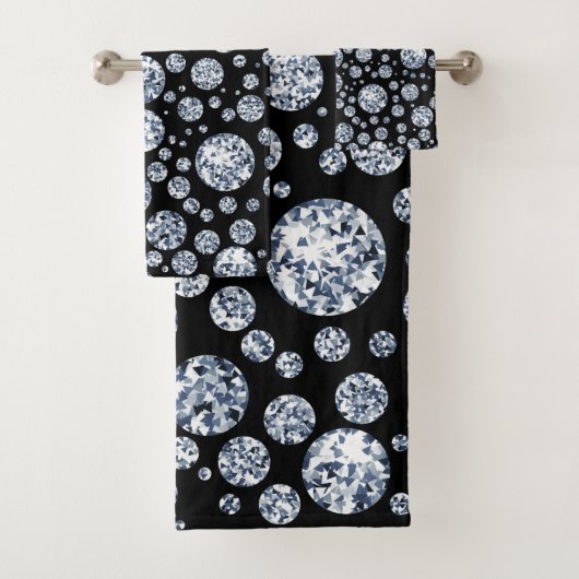銀結晶金属ブラック バスタオルセット (インサイチュ)