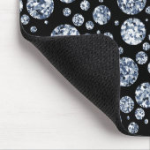 銀結晶金属ブラック マウスパッド (コーナー)