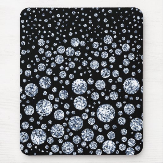 銀結晶金属ブラック マウスパッド (正面)